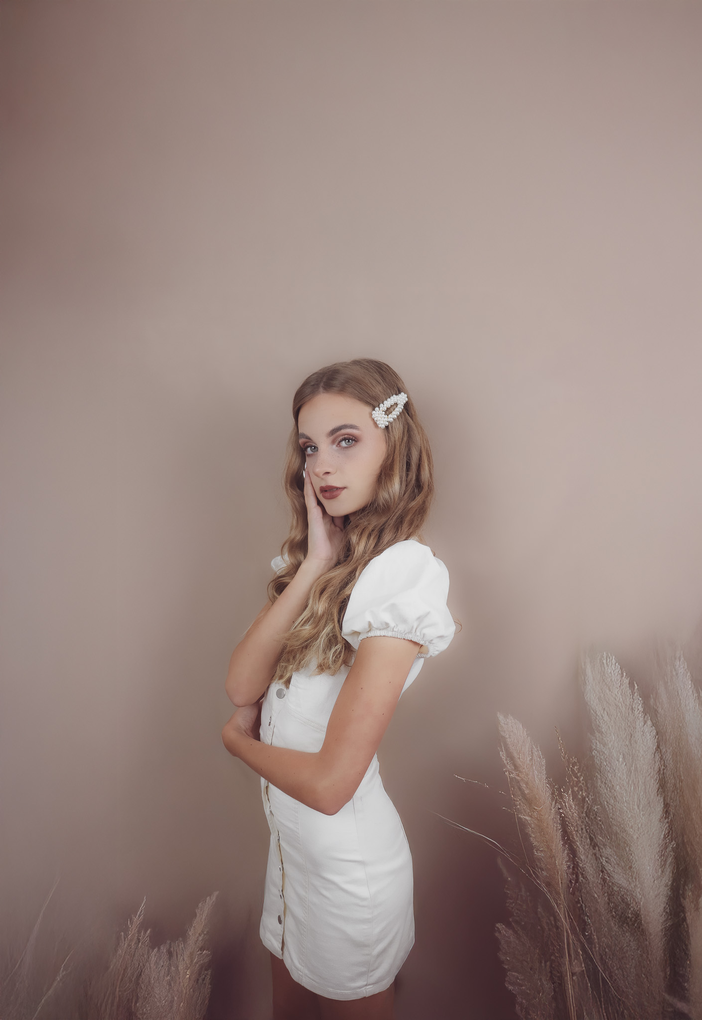 Portrait artistique romantique, studio 2024
